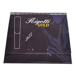 Rigotti RG3.JSA Gold Jazz Alto Saxophone Reeds 3.5 Medium-Pack of 3-Music World Academy