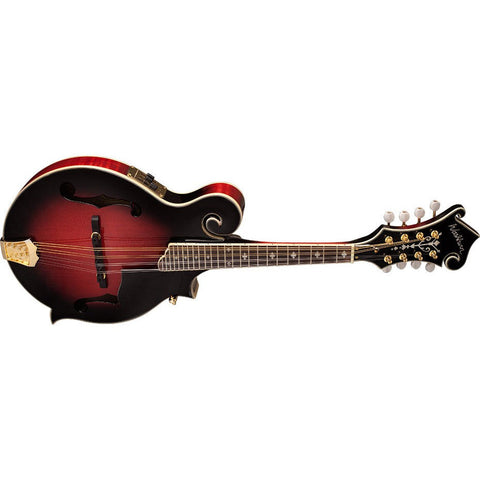Washburn M3SWETWRK-D F-Style Acoustic/Electric Mandolin with Hardshell Case-Red-Music World Academy
