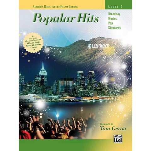 Alfred 44698 Basic Adult Piano Course Popular Hits Level 2-Music World Academy