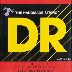 DR MT-10 Tite-Fit Nickel Plated Round Core Electric Guitar Strings 10-46-Music World Academy