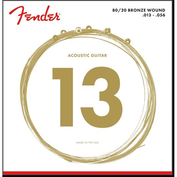 Fender 70M 80/20 Bronze Acoustic Guitar Strings Medium 13-56-Music World Academy