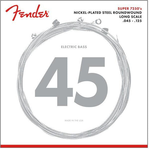 Fender 72505M Nickel-Plated Steel Roundwound 5-String Bass Strings Long Scale 45-125-Music World Academy
