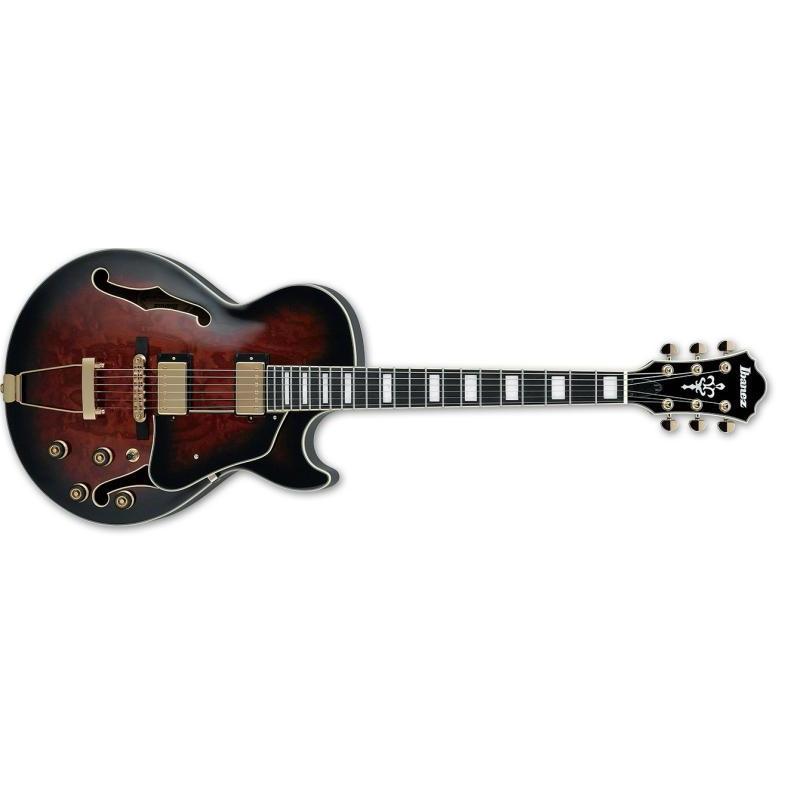 Ibanez AG95QA-DBS AF Expressionist Hollowbody Electric Guitar-Brown Sunburst