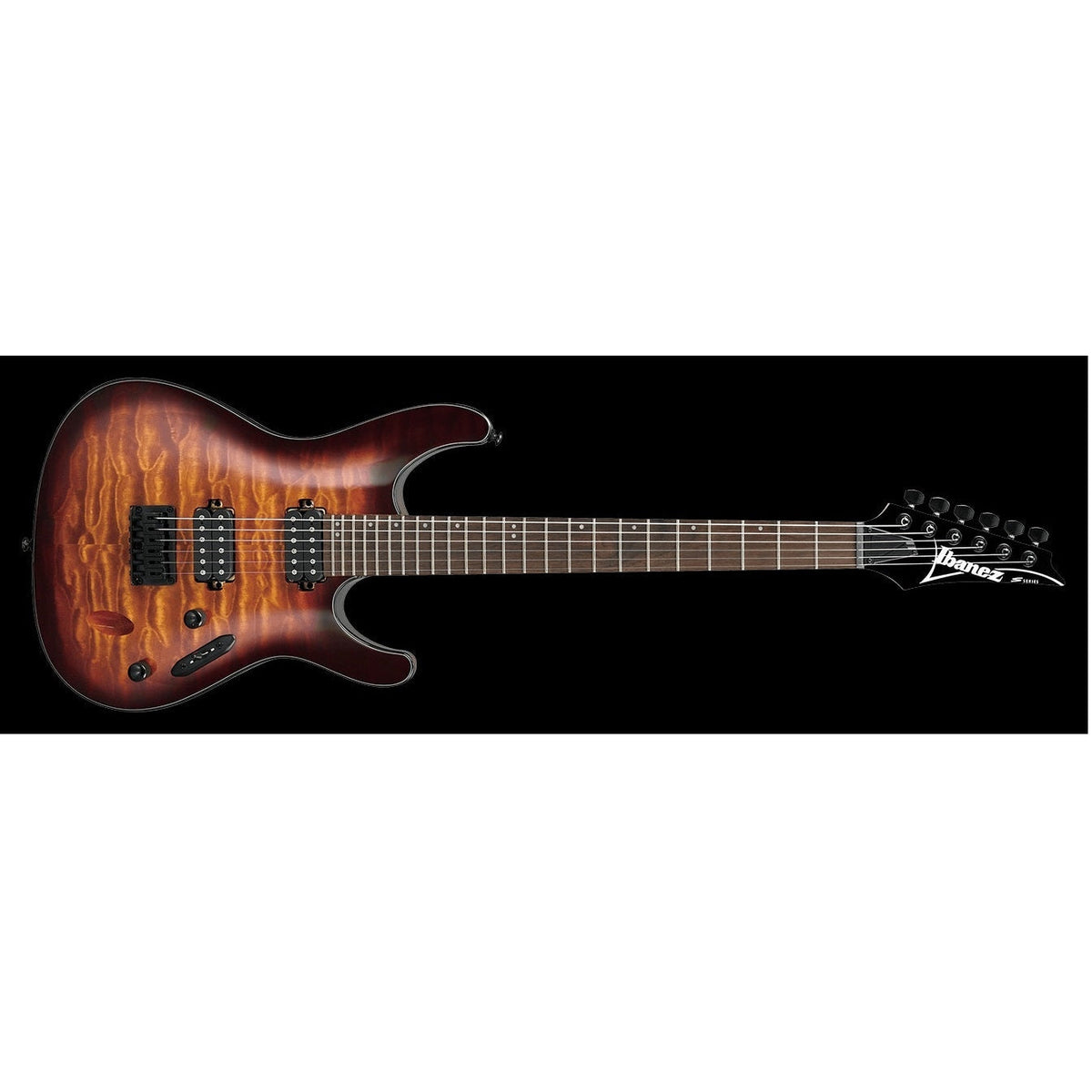 Ibanez S621QM-DEB S-Series Electric Guitar-Dragon Eye Burst