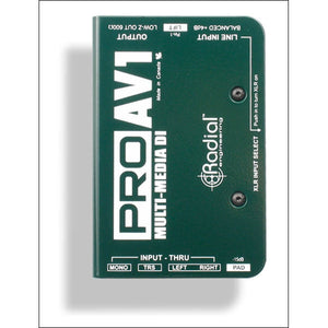 Radial Engineering PRO-AV1 Multimedia Passive Direct Box-Music World Academy