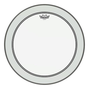 Remo P3-1322-C2 Powerstroke 3 Clear Bass Drum Head with Impact Pad 22"-Music World Academy