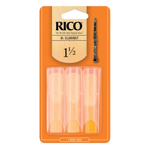 Rico RCA0315 Bb Clarinet Reeds #1-1/2 3-Pack-Music World Academy