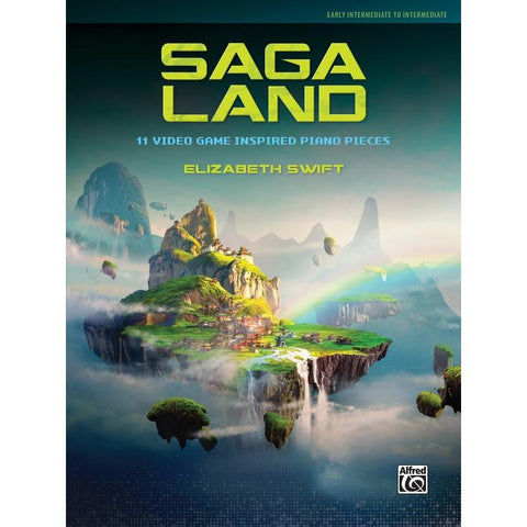 Alfred 52006 Saga Land 11 Video Game Inspired Piano Pieces-Early Intermediate to Intermediate-Music World Academy