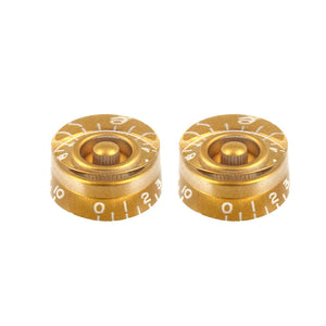 All Parts PK-0130-032 Vintage-Style Speed Knobs-Set of 2-Gold-Music World Academy