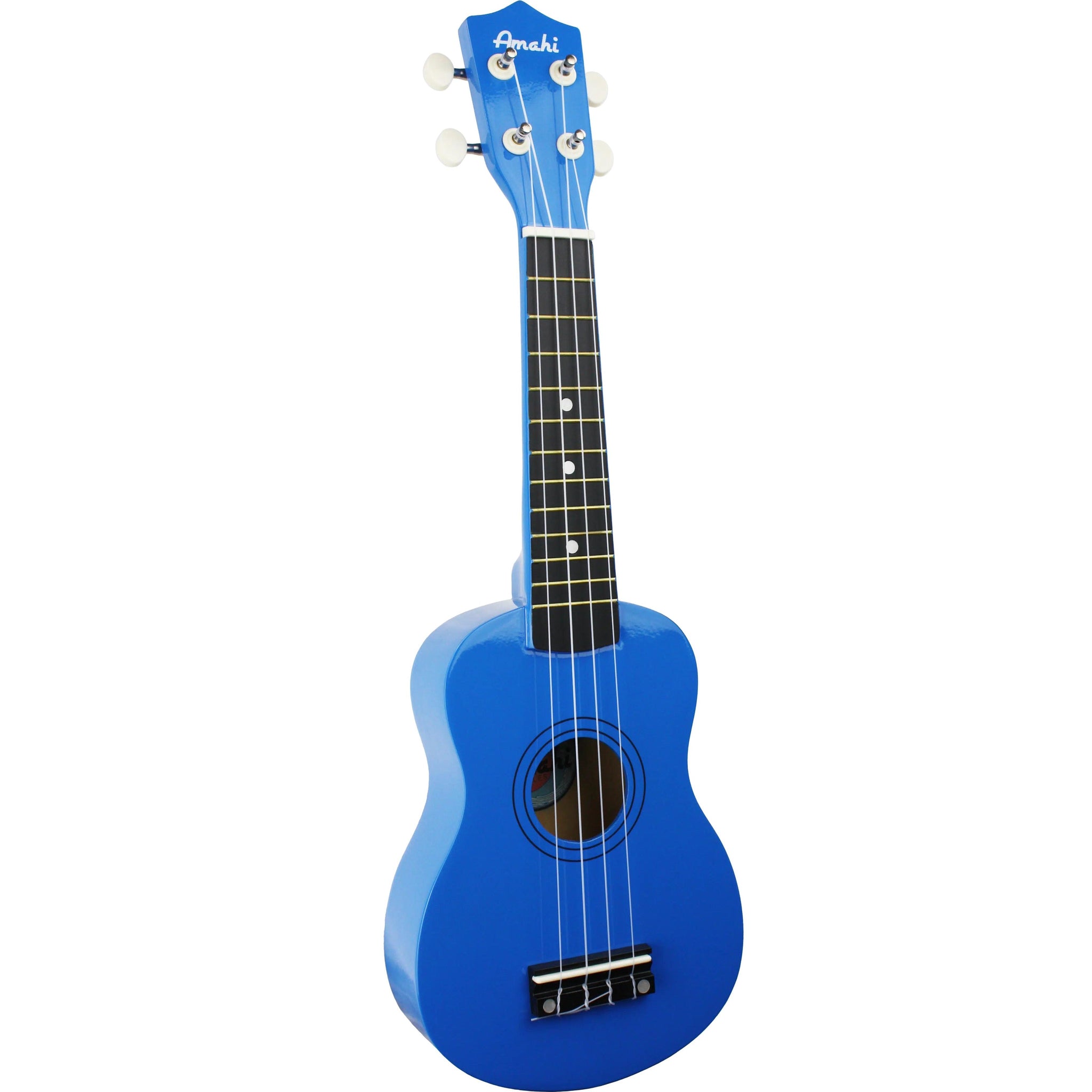 Amahi AMUKDB Jelly Bean Collection Soprano Ukulele with Gig Bag-Blueberry-Music World Academy