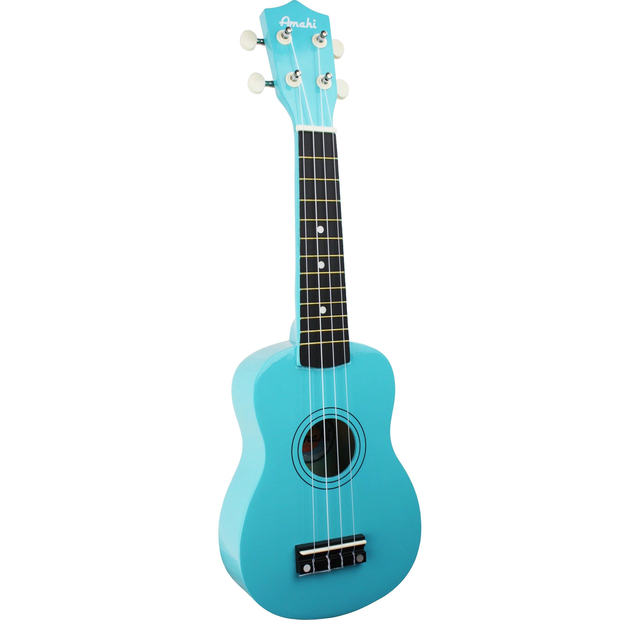 Amahi AMUKLB Jelly Bean Collection Soprano Ukulele with Gig Bag-Glacier Blueberry-Music World Academy