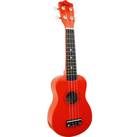 Amahi AMUKOR Jelly Bean Collection Soprano Ukulele with Gig Bag-Papaya Orange-Music World Academy