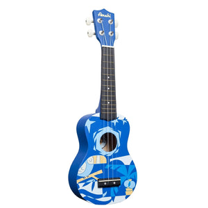 Amahi DDUK2 Tropical Series Soprano Ukulele with Gig Bag-Blue Bird-Music World Academy