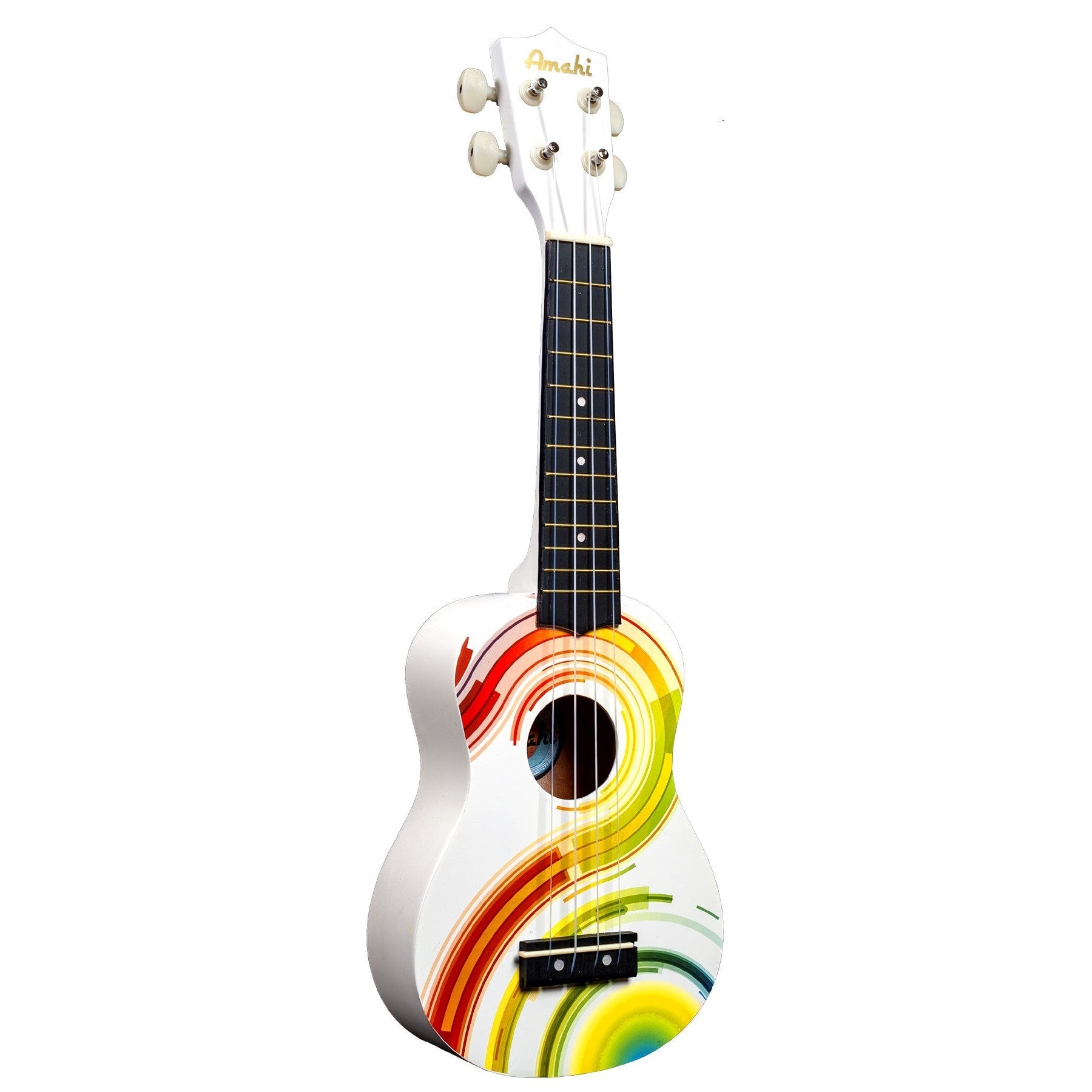 Amahi DDUK7 Tropical Series Soprano Ukulele with Gig Bag-Psychedelic-Music World Academy