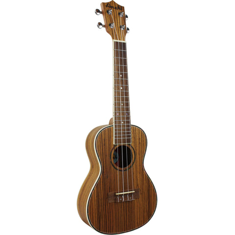 Amahi UK330S Classic Zebrawood Soprano Ukulele with Gig Bag-Music World Academy
