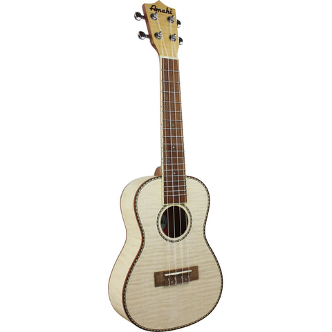 Amahi UK550C-EQ Classic Flamed Maple Acoustic/Electric Concert Ukulele with Gig Bag-Music World Academy