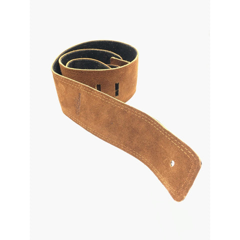 Art & Lutherie 045211 Dakota Suede Guitar Strap-Cognac-Music World Academy