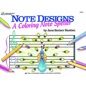 Bastien WP251 Note Designs: A Coloring Note Speller-Music World Academy