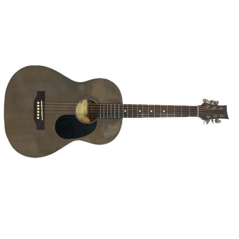 Beaver Creek BCTD601TGR 3/4 Size Acoustic Guitar with Gig Bag-Transparent Grey-Music World Academy
