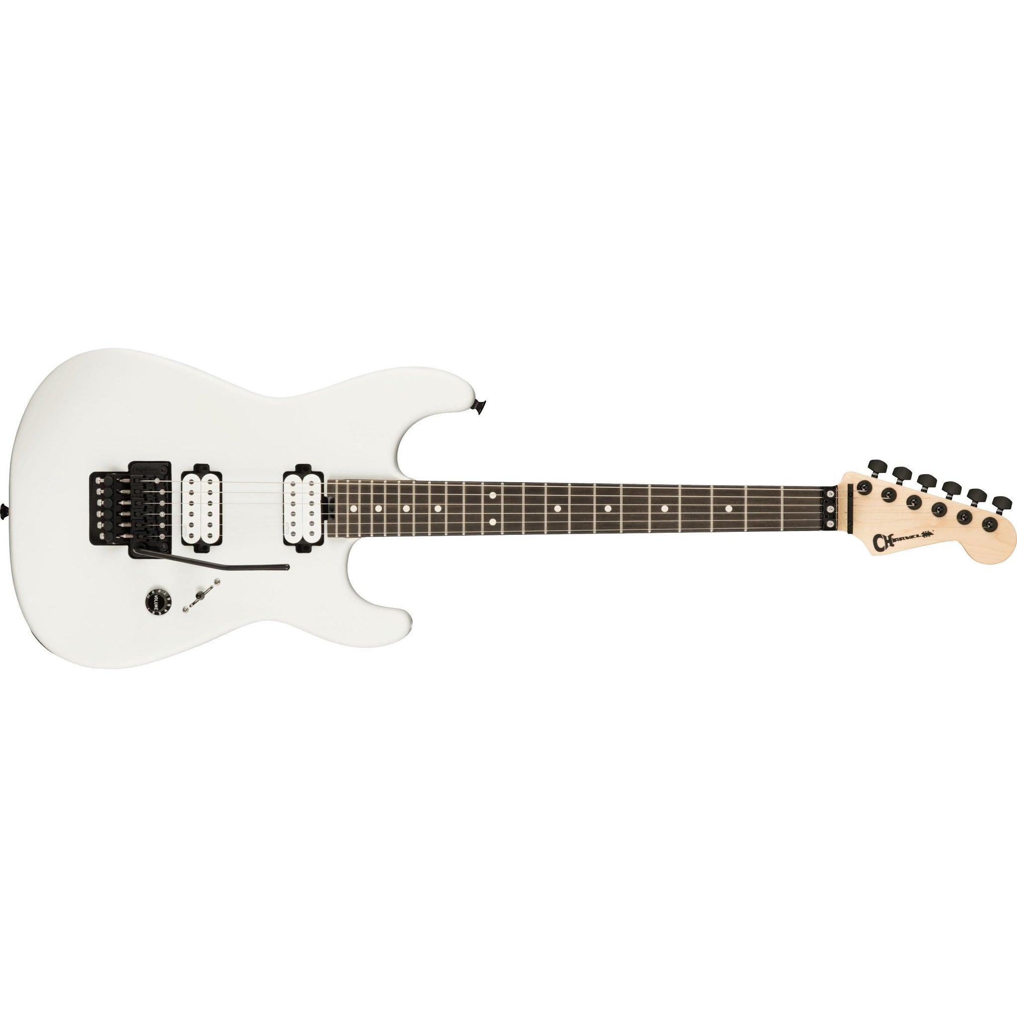 Charvel Jim Root Signature Pro Mod SD1 HH FR E Electric Guitar with Gig Bag-White Satin