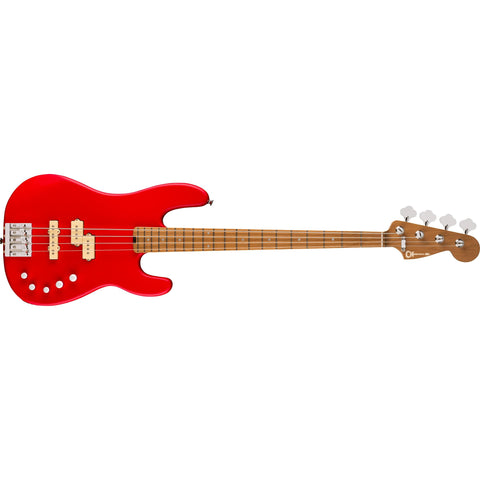 Charvel Pro-Mod San Dimas PJ IV Electric Bass-Ferrari Red Satin-Music World Academy