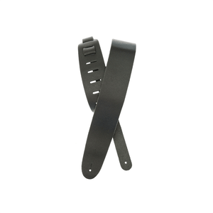 D'Addario 25BL00 2.5" Basic Leather Guitar Strap-Black-Music World Academy