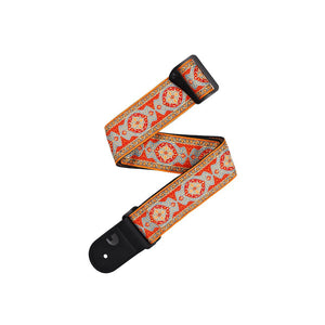 D'Addario 50RW09 Eco-Comfort Persian Woven Guitar Strap-Yellow/Red/Blue-Music World Academy