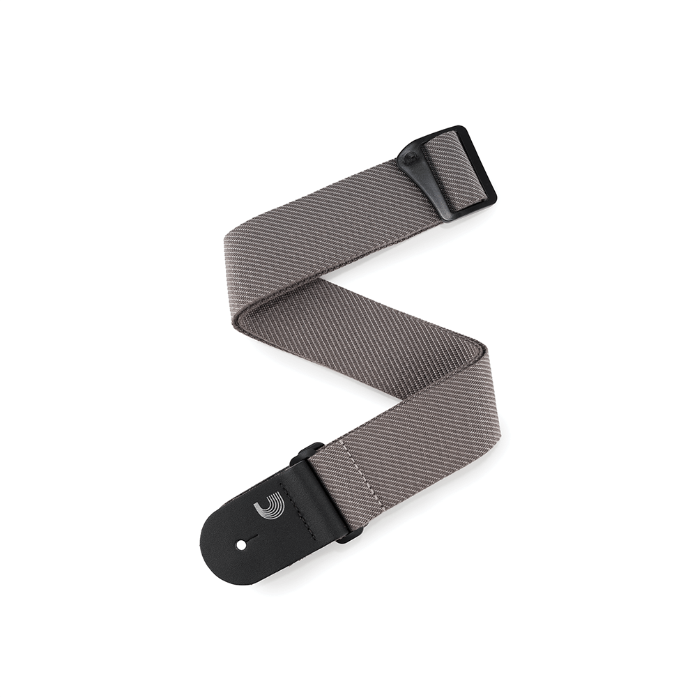 D'Addario 50TW01 Tweed Guitar Strap-Grey-Music World Academy