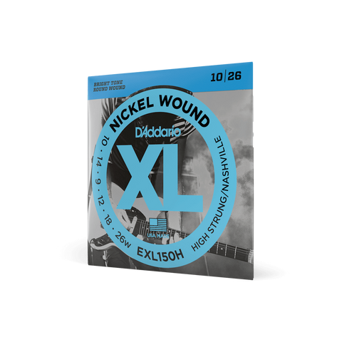 D'Addario EXL150H XL Nickel Wound Electric Guitar Strings High Strung/Nashville 10-26-Music World Academy