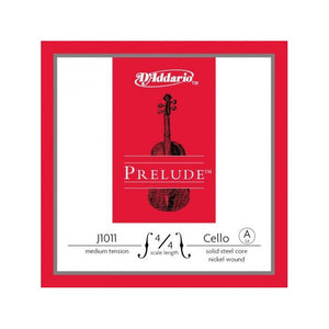 D'Addario J101144M Prelude Cello 4/4 Scale Medium Tension-Single A String-Music World Academy