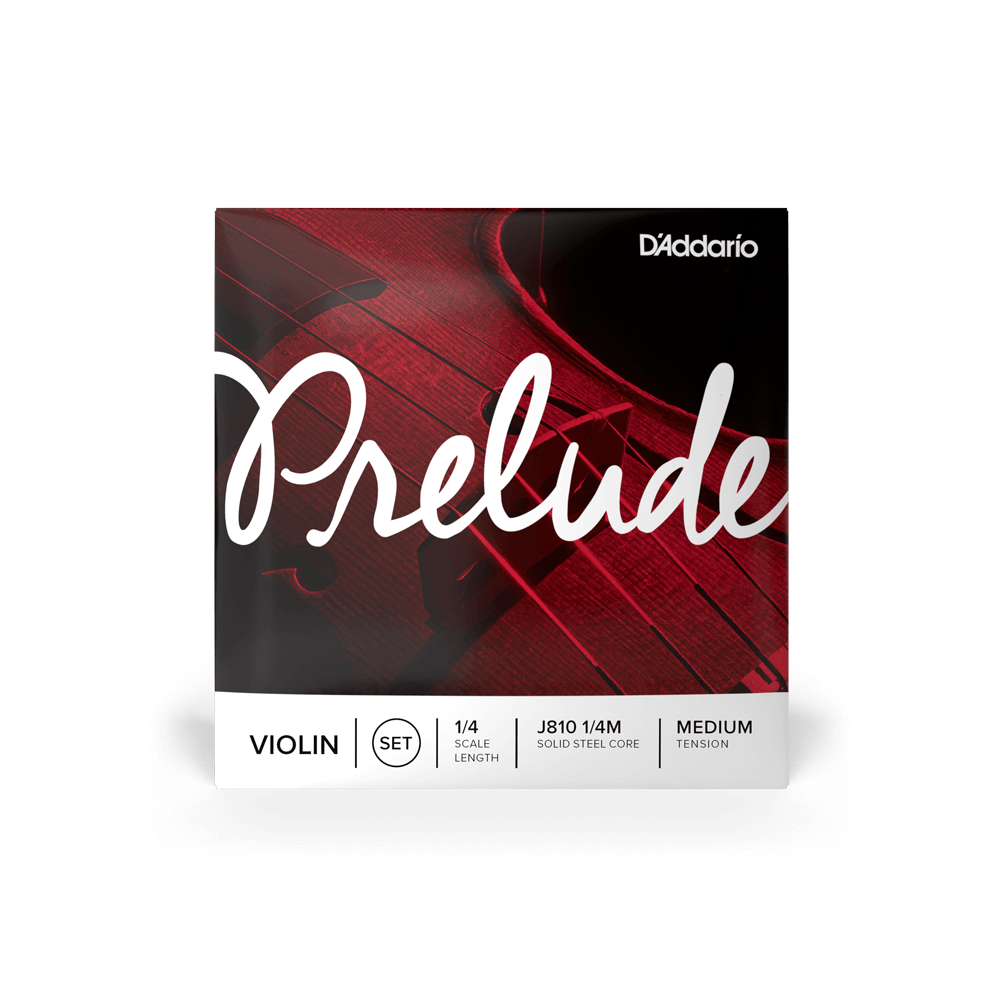 D'Addario J810 Prelude 1/4 Size Violin Strings Medium Tension-Music World Academy