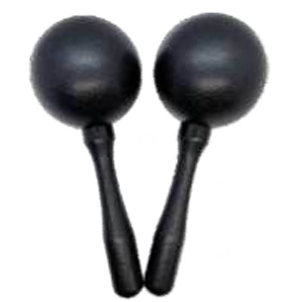 Danmar 1077 Large Plastic Maracas-Black-Music World Academy