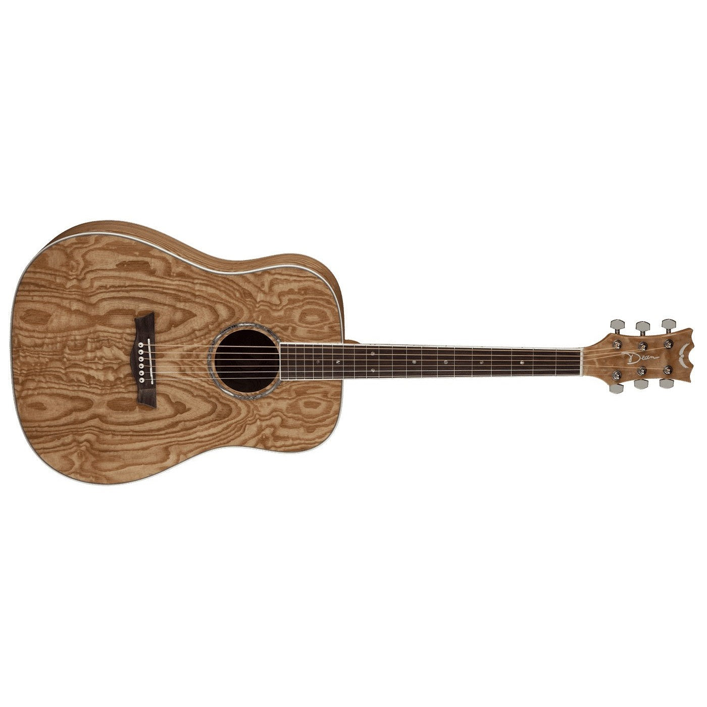 Dean AX-DQA-GN AXS Series Dreadnought Quilt Ash Acoustic Guitar-Gloss Natural-Music World Academy