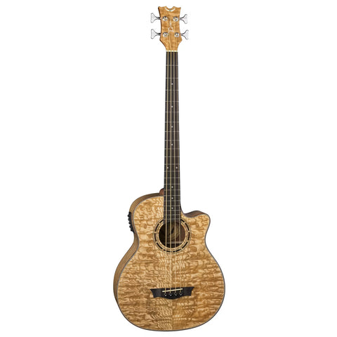 Dean EQABA-GN Exotica Quilt Ash Acoustic/Electric Bass-Gloss Natural-Music World Academy