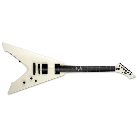 ESP LTD VULTURE-OW James Hetfield Vulture Electric Guitar with Hardshell Case-Olympic White-Music World Academy