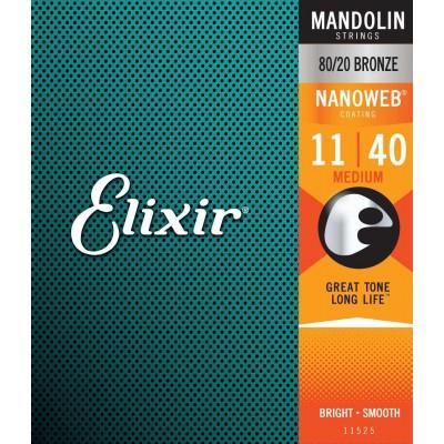 Elixir 11525 Nanoweb Coated Mandolin Strings Medium 11-40 (Discontinued)-Music World Academy
