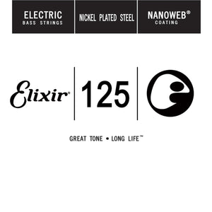 Elixir 13426 Nanoweb Coated Stainless Steel Electric Bass Guitar String Long Scale .125-Music World Academy