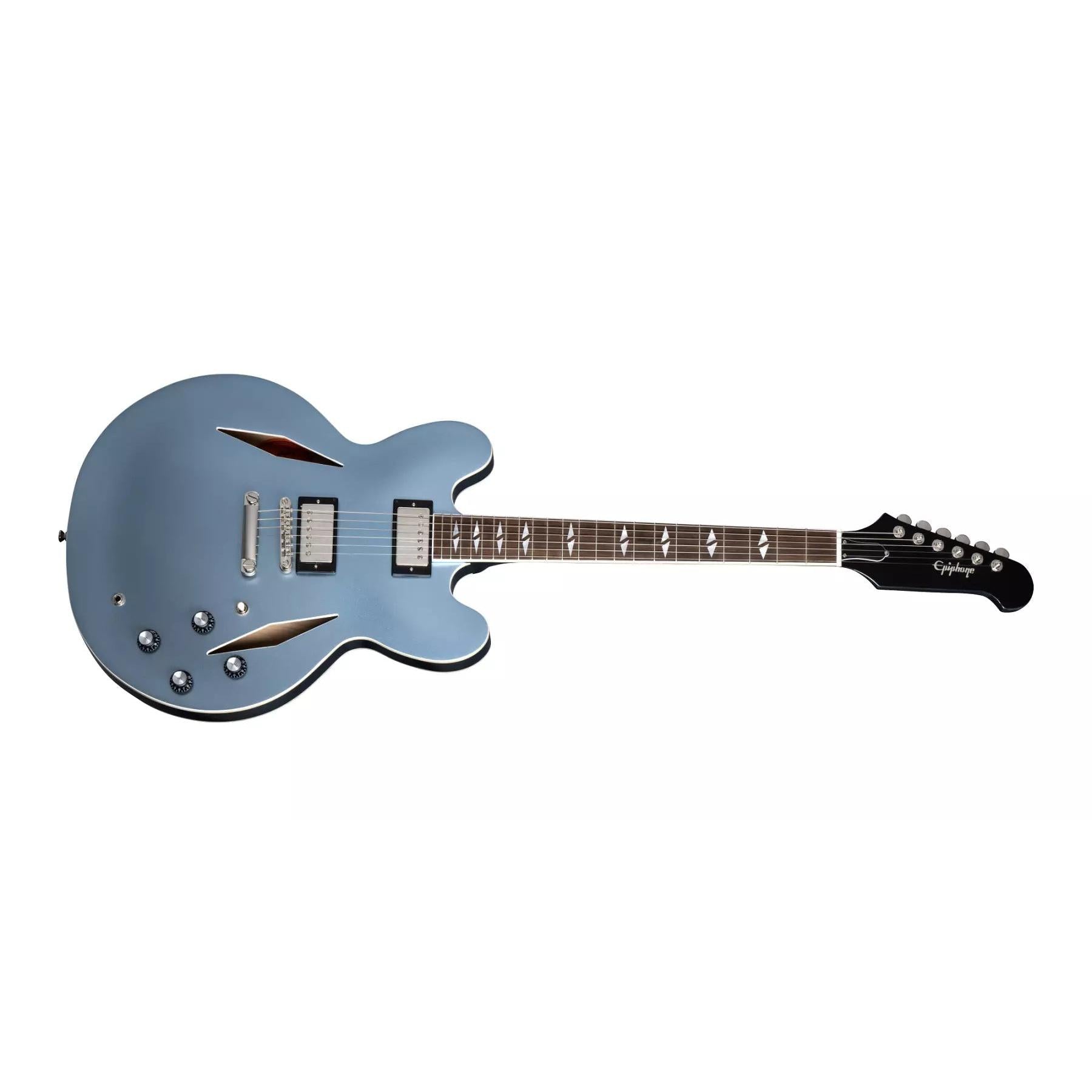 Epiphone Dave Grohl Signature DG-335 Semi-Hollowbody Electric Guitar with Hardshell Case-Pelham Blue-Music World Academy