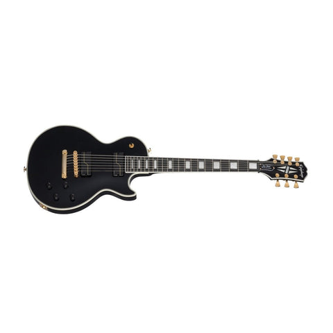 Epiphone EILPCMKH7EBGH Matt Heafy Les Paul Custom Origins 7-String Electric Guitar with Hardshell Case-Ebony-Music World Academy