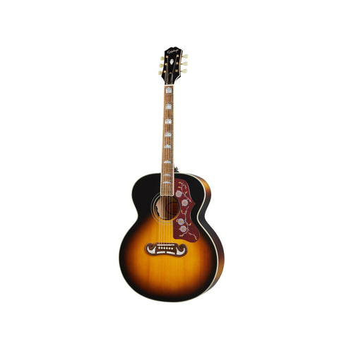 Epiphone Inspired by Gibson Masterbuilt J-200 Acoustic/Electric Guitar-Aged Vintage Sunburst-Music World Academy