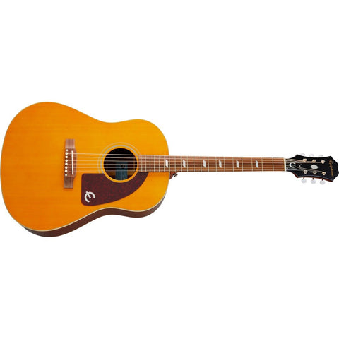 Epiphone Masterbilt Texan Acoustic/Electric Guitar-Antique Natural Aged-Music World Academy