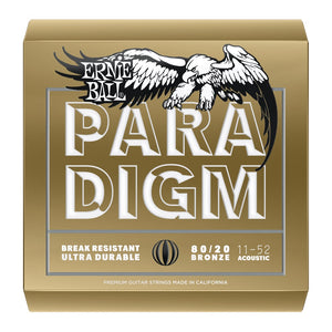 Ernie Ball 2088EB Paradigm 80/20 Bronze Acoustic Guitar Strings Light 11-52-Music World Academy
