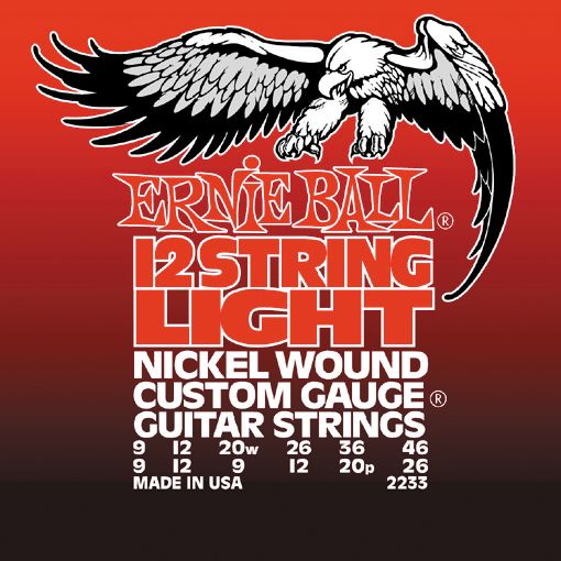 Ernie Ball 2233 Nickel Wound 12-String Electric Guitar Strings Light 9-46-Music World Academy