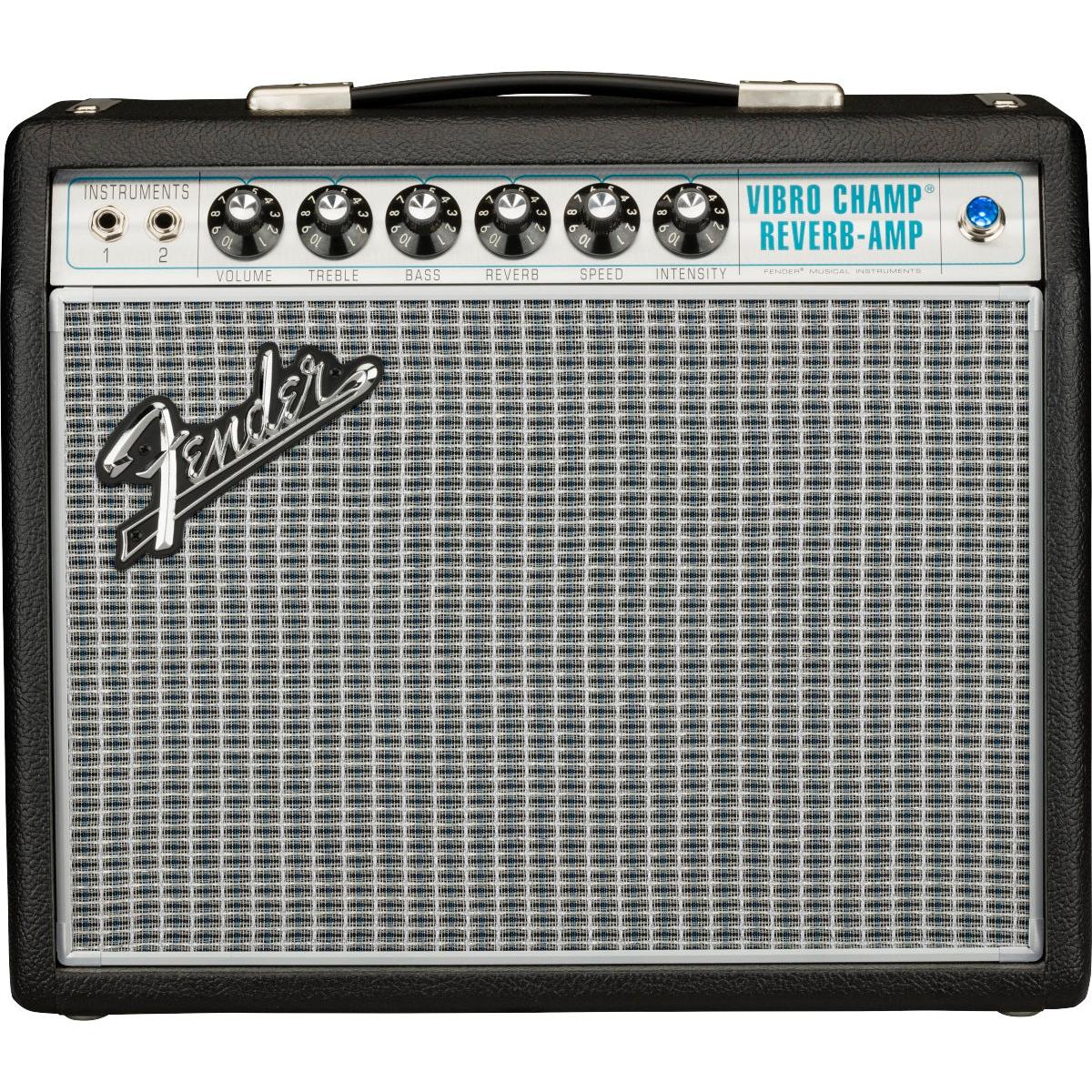 Fender '68 Custom Vibro Champ Reverb Tube Amp with 10" Speaker-5 Watts-Music World Academy