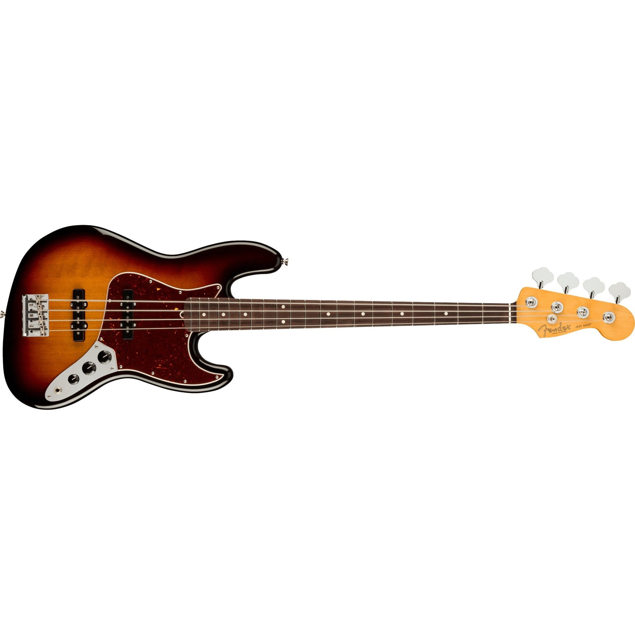 Fender American Professional II Jazz Bass RW with Deluxe Case-3-Colour Sunburst-Music World Academy