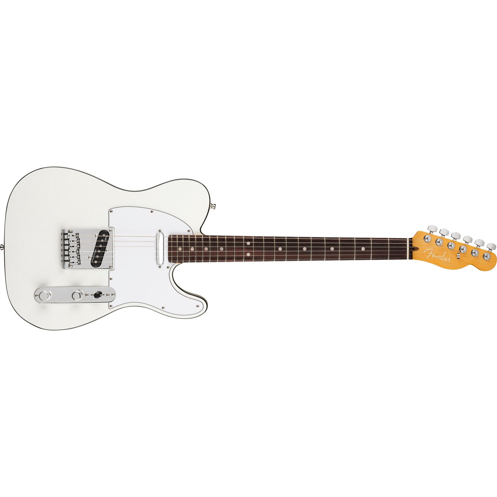 Fender American Ultra Telecaster Electric Guitar RW with Elite Molded Case-Arctic Pearl-Music World Academy