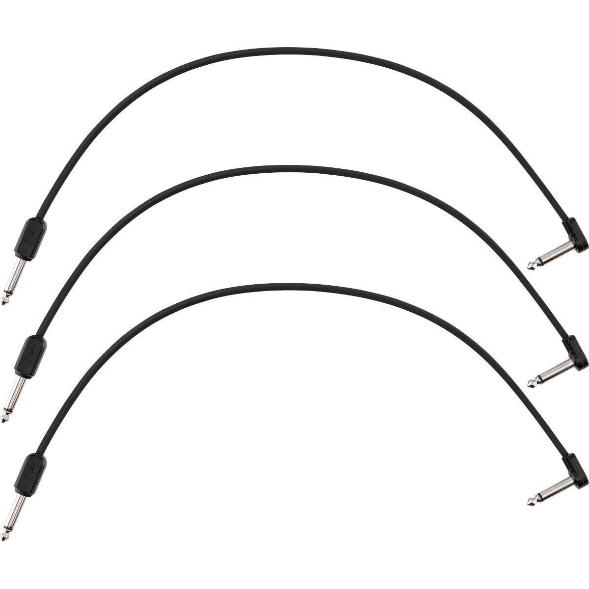 Fender Blockchain Patch Cable 3-Pack 1/4"RA Male-1/4" Male 16"-Music World Academy