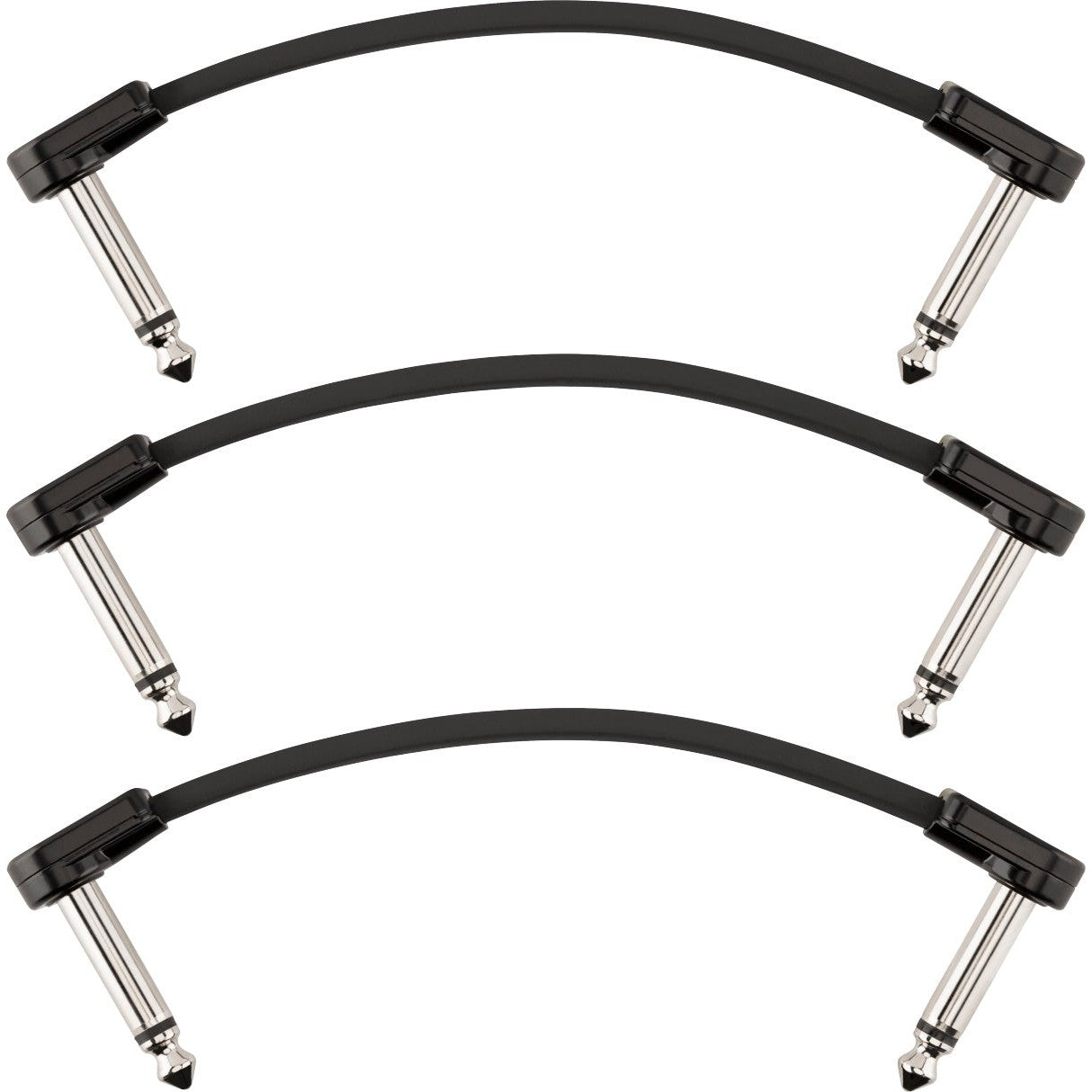 Fender Blockchain Patch Cable 3-Pack 1/4"RA Male-1/4"RA Male 4"-Music World Academy