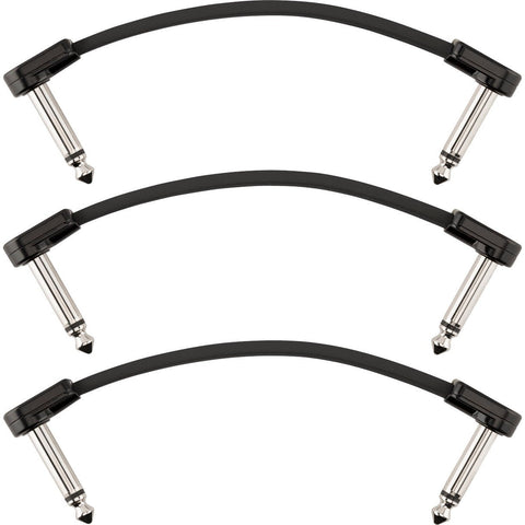 Fender Blockchain Patch Cable 3-Pack 1/4"RA Male-1/4"RA Male 4"-Music World Academy