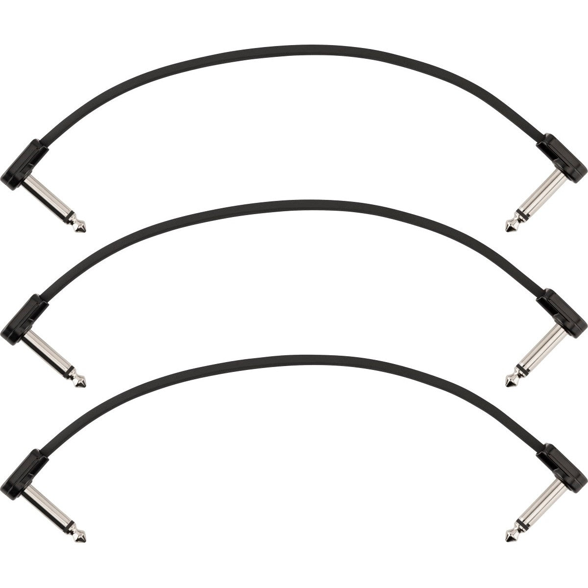 Fender Blockchain Patch Cable 3-Pack 1/4"RA Male-1/4"RA Male 8"-Music World Academy